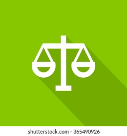 Mechanical scales isolated minimal single flat icon. Balance line vector icon for websites and mobile minimalist flat design. 