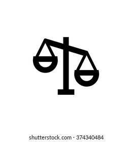 Mechanical scales isolated minimal single flat icon. Balance line vector icon for websites and mobile minimalist flat design. 