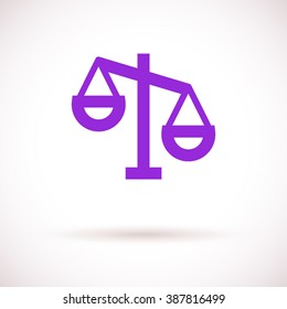 Mechanical scales isolated minimal single flat icon. Balance line vector icon for websites and mobile minimalist flat design. 