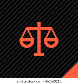 Mechanical scales isolated minimal single flat icon. Balance line vector icon for websites and mobile minimalist flat design. 