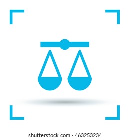 Mechanical scales isolated minimal single flat icon. Balance line vector icon for websites and mobile minimalist flat design.