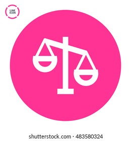 Mechanical scales isolated minimal single flat icon. Balance line vector icon for websites and mobile minimalist flat design. 