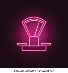 mechanical scales neon icon. Elements of Measure set. Simple icon for websites, web design, mobile app, info graphics