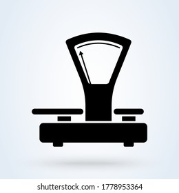 Mechanical scales old. vector Simple modern icon design illustration.