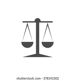 Mechanical scales. Vector icon grey