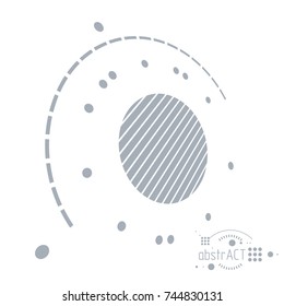 Mechanical scheme, vector engineering drawing with circles and geometric parts of mechanism. Technical plan can be used in web design and as wallpaper or background. 