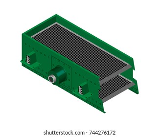 Mechanical screening 3D. factory equipment. 