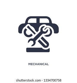 mechanical service of a car icon. Simple element illustration from mechanicons concept. mechanical service of a car editable symbol design on white background. Can be use for web and mobile.