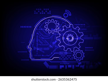 Mechanical skull high-tech gearsFuturistic high tech gear skull