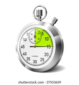 Mechanical stopwatch. Vector illustration.