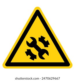 Signo De Símbolo Mecánico, Ilustración vectorial, Aislado En La Etiqueta De Fondo Blanco. EPS10