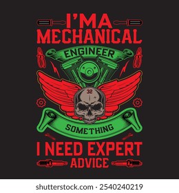 Diseño mecánico de la camiseta Diseño mecánico de la camiseta