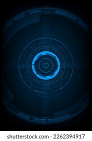 Mechanical technology automation. Abstract background digital networking. Futuristic computer engineering. Hud interface vector graphic