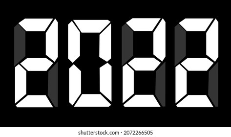 Horario mecánico. Feliz año nuevo 2022 tarjeta de felicitación