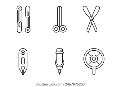 Mechanical Tools and Equipment Vector Icons for Technical Applications