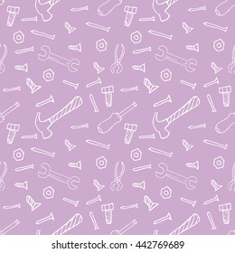 Mechanical Tools Seamless pattern vector