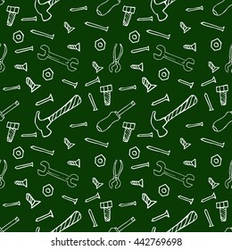 Mechanical Tools Seamless pattern vector
