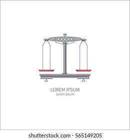 Mechanical trading scales on the isolated background. Suitable for business presentations, banners, websites or other printed materials.