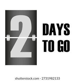 Mechanical two 2. Chronometer flip calendars. Scoreboard timers Vector. Promotional days goes. Professional illustration art. EPS 10.