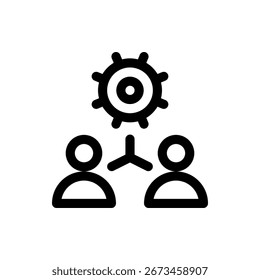 Ícone de vetor mecânico de engrenagens de roda dentada, ideal para engenharia, configurações e temas de máquinas