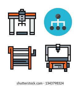 mechanical vector icon set