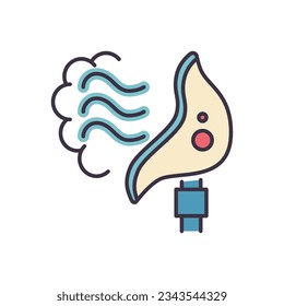 Mechanical ventilation related vector icon. Medical ventilator sign. Isolated on white background. Editable vector illustration