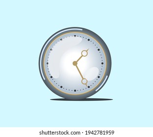mechanical watch on a light background. time symbol. vector illustration.
