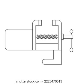 A mechanical work fixture for blacksmith and carpentry shop - Workshop illustration 