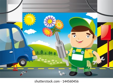 mechanical work on a hybrid car