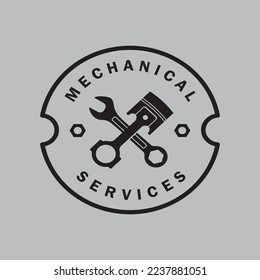 servicios mecánicos vectorial logo ilustración de diseño.eps
