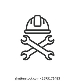 Mechanics, icon in line design. Mechanics, physics, forces, motion, energy, machines, mechanics principles on white background vector. Mechanics, editable stroke icon