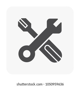 Mechanics icon on white.