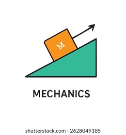 Mechanische Prinzipien in Physik-Illustrationskonzept