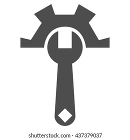 Mechanics Service Tools vector icon. Style is flat icon symbol, gray color, white background.
