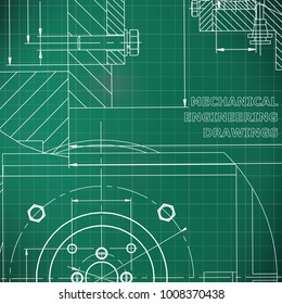 Mechanics. Technical design. Corporate Identity. Light green background. Grid