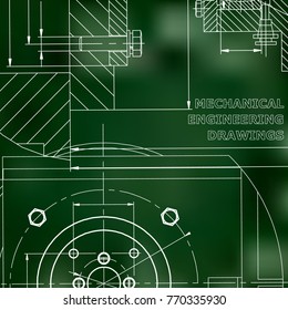 Mechanics. Technical design. Corporate Identity. Green background