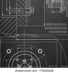 Mechanics. Technical design. Corporate Identity. Black background. Points
