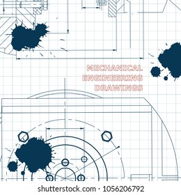 Mechanics. Technical design. Engineering. Mechanical Corporate Identity Draft Ink Blots