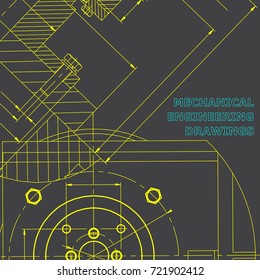 Mechanics. Technical design. Engineering. Mechanical Corporate Identity. Gray