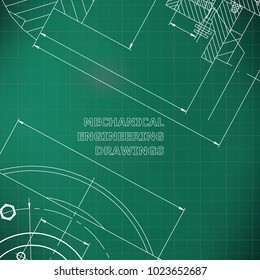 Mechanics. Technical design. Engineering style. Mechanical Corporate Identity. Light green background. Grid
