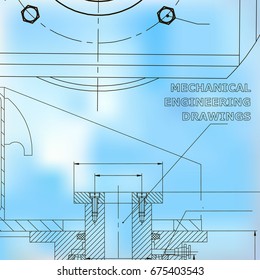 Mechanics. Technical design. Engineering style. Blue