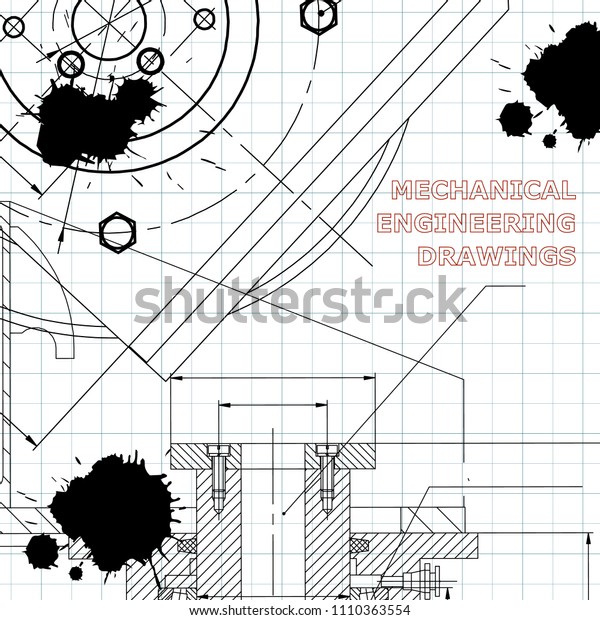 Mechanics Technical Design Engineering Style Mechanical Stock Vector ...