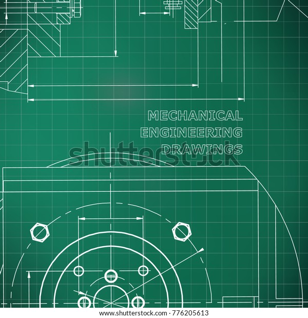 Mechanics Technical Design Engineering Style Mechanical Stock Vector ...