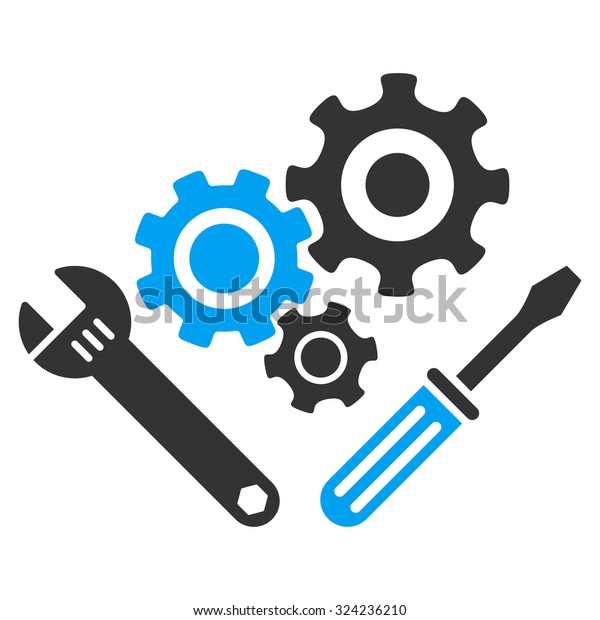 Mechanics Tools Vector Icon Style Bicolor Stock Vector (royalty Free 