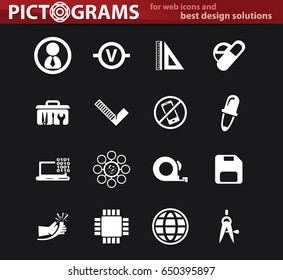 Mechanics vector icons for user interface design