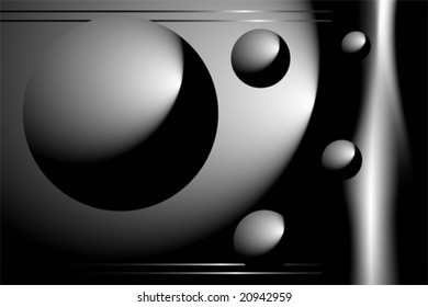 Mechanism abstract background steel balls