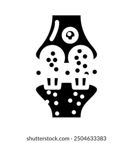 the mechanism of anesthesia mystery glyph icon vector. the mechanism of anesthesia mystery sign. isolated symbol illustration