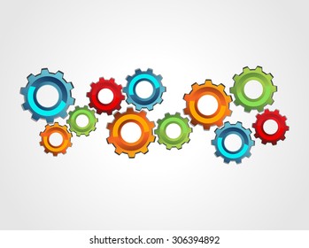 Mechanism concept illustration. Cogwheel gear mechanism concept illustration.