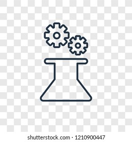 Mechanism concept vector linear icon isolated on transparent background, Mechanism concept transparency concept in outline style