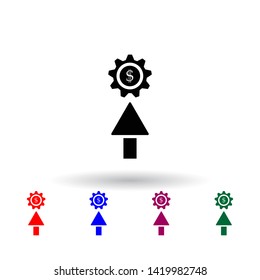mechanism of dollar multi color icon. Elements of concentration set. Simple icon for websites, web design, mobile app, info graphics